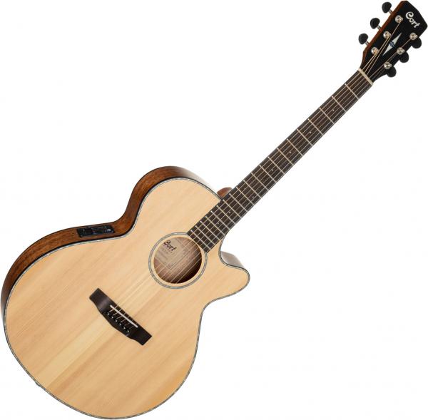 MR600F natural satin Electro acoustic guitar Cort