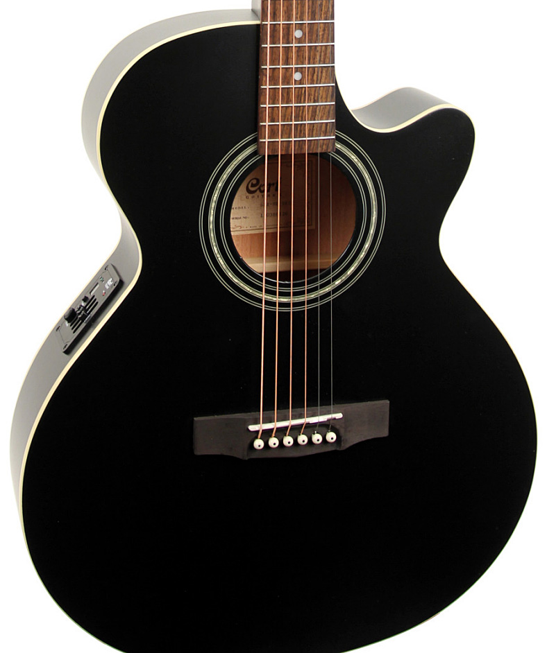 sustantivo Bombero A pie Cort SFX-ME - black satin Electro acoustic guitar