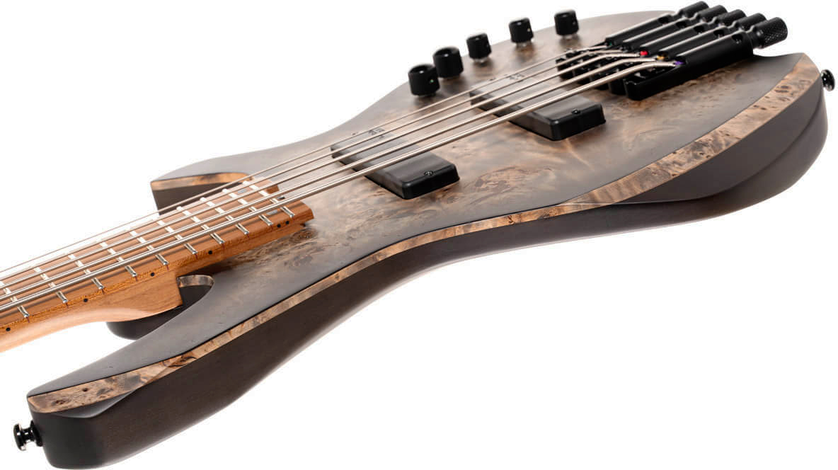 Cort Space 5c Artisan Active Bartolini Mn - Matte Star Dust Black - Solid body electric bass - Variation 9