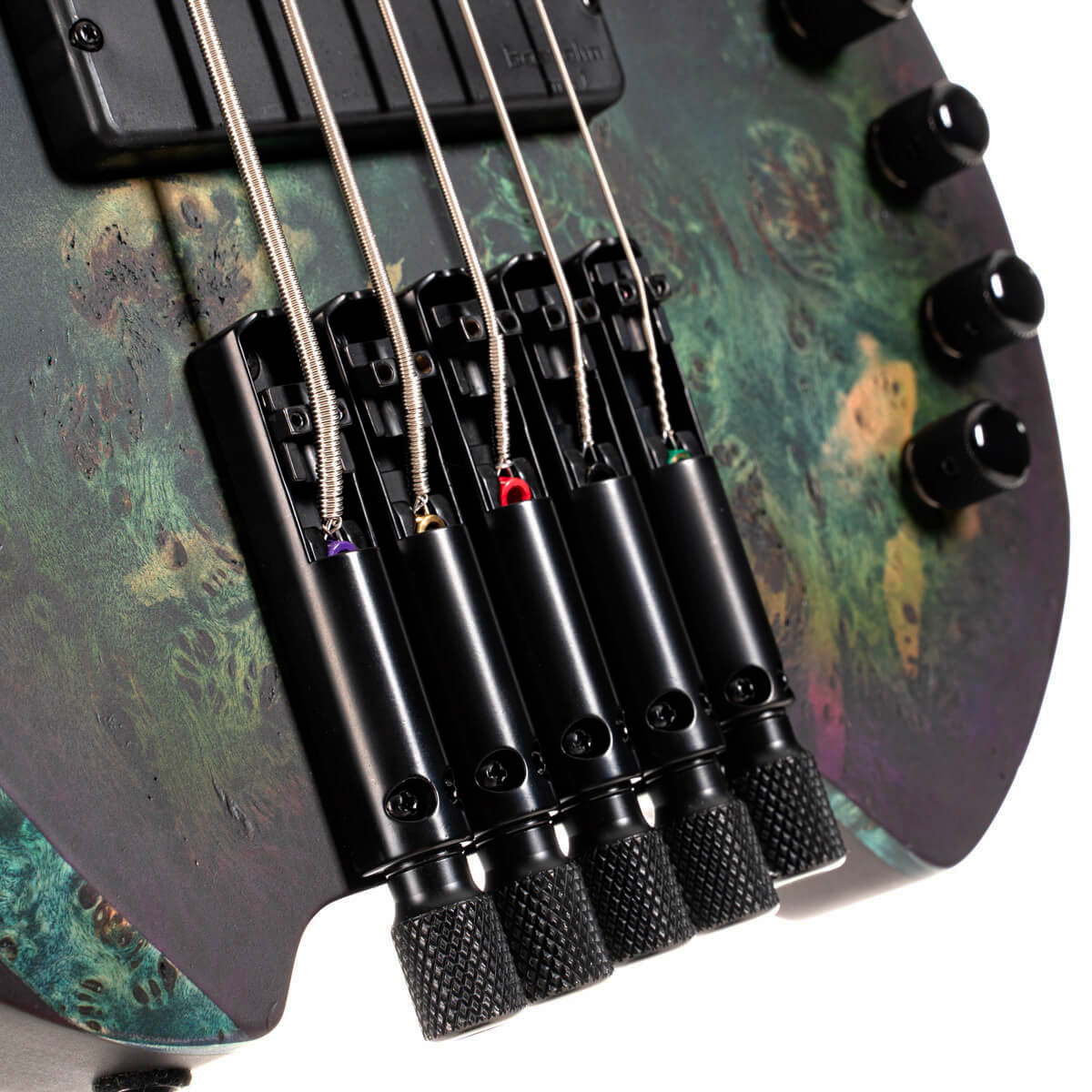 Cort Space 5c Artisan Active Bartolini Mn - Matte Star Dust Green - Solid body electric bass - Variation 4