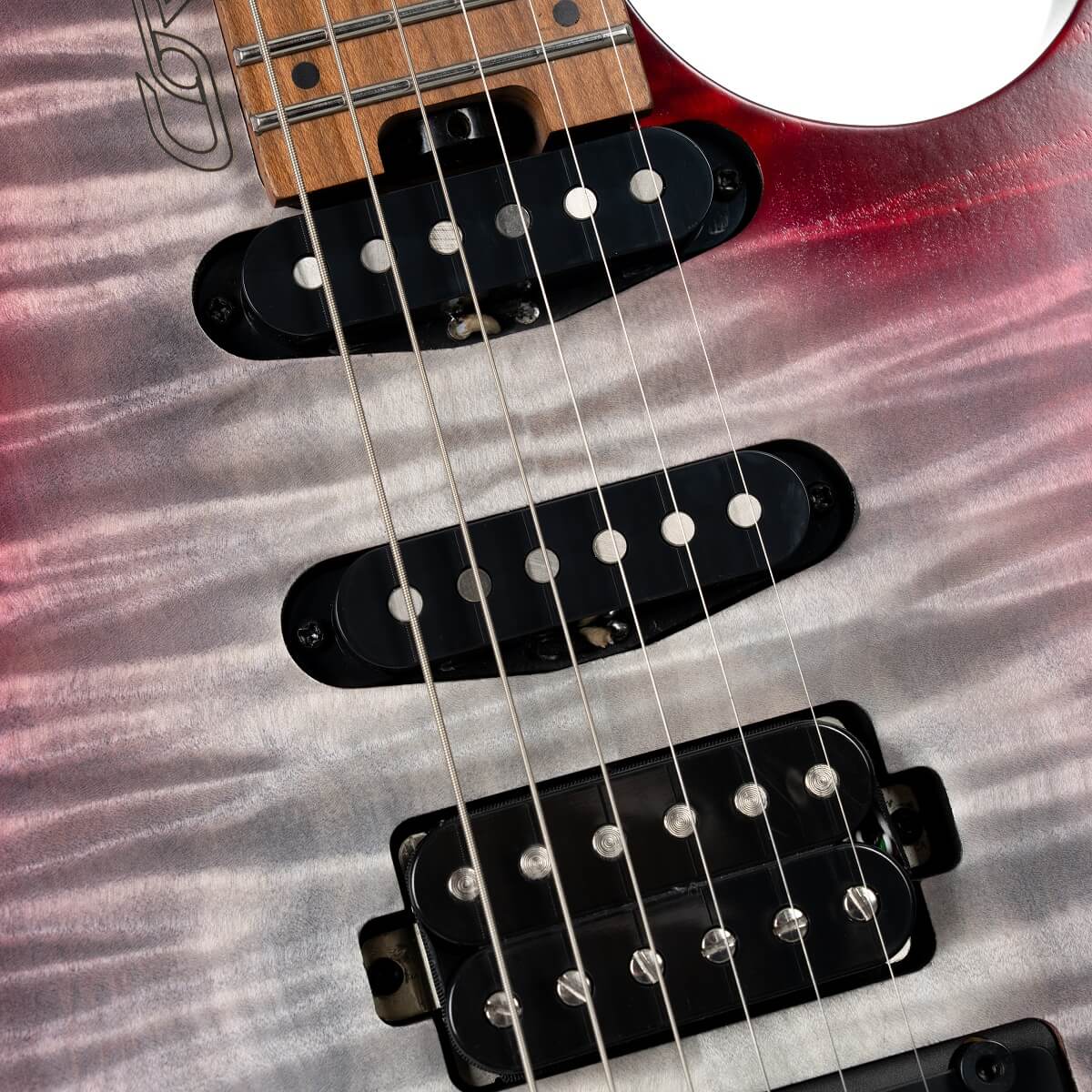 Cort Space G6tr 2h Fr Mn - Gloss Lava - Travel & mini electric guitar - Variation 3