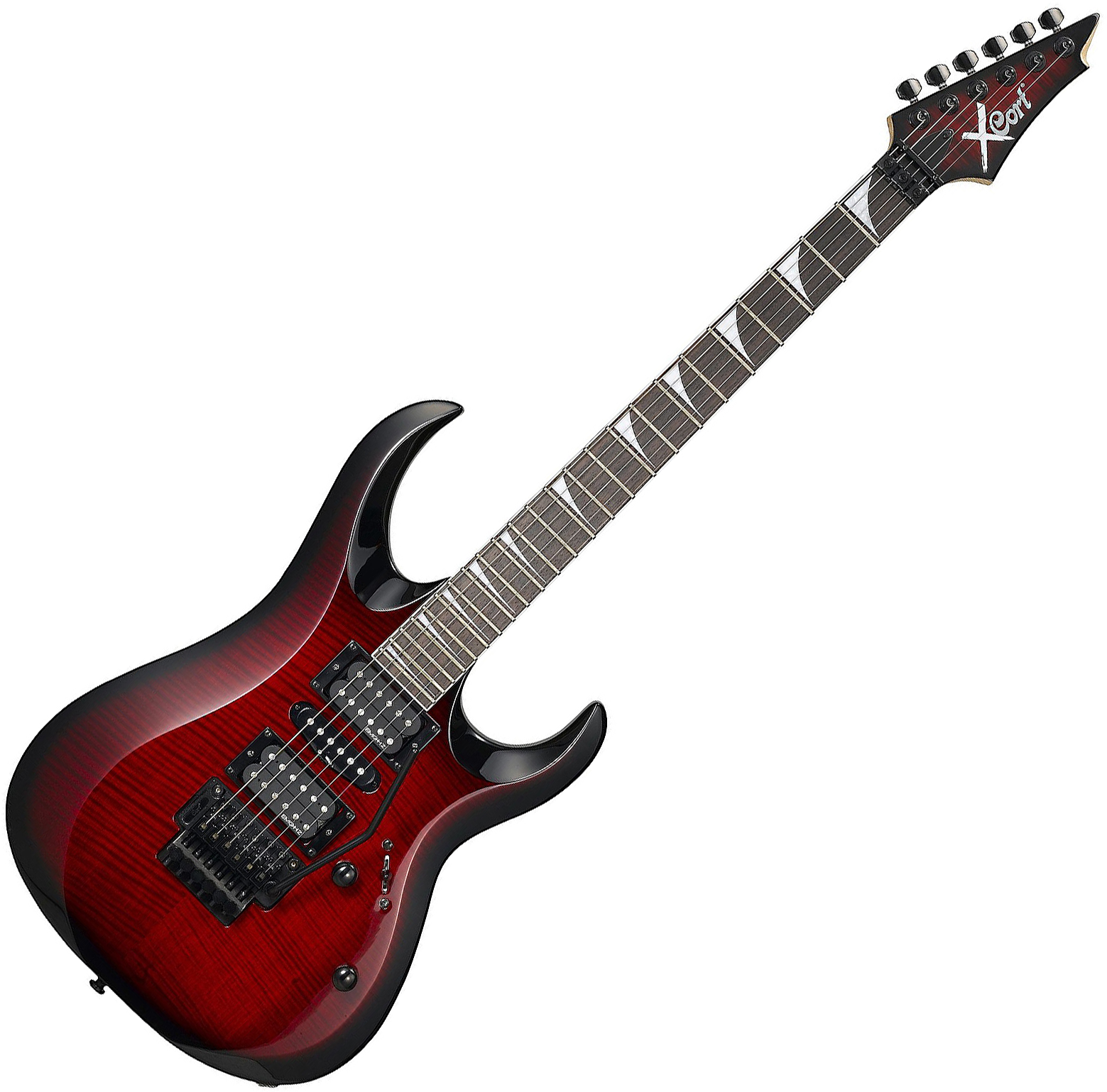 Cort X11 BCS black cherry sunburst Solid body electric guitar red