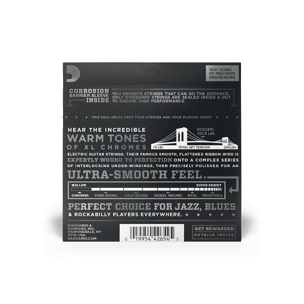D'addario Jeu De 6 Cordes 10-48 Extra Light, Plain Third, Xl Chromes Electric Guitar Strings - Electric guitar strings - Variation 6