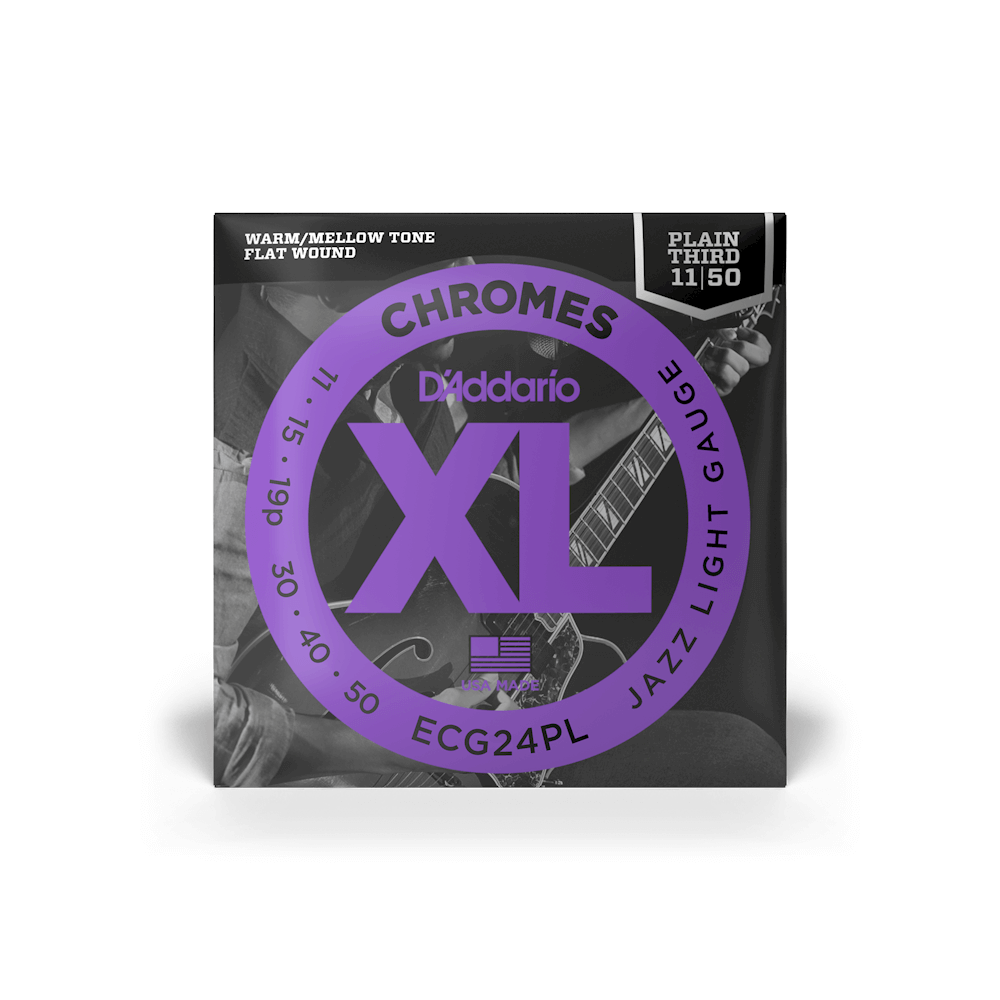 D'addario Jeu De 6 Cordes 11-50 Jazz Light, Plain Third, Xl Chromes Electric Guitar Strings - Electric guitar strings - Variation 5
