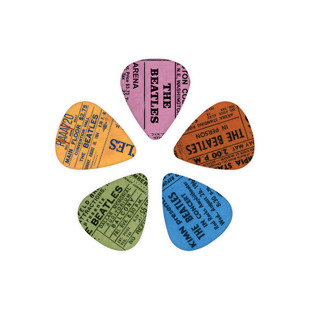 D'addario 1cwh4-10b11 Beatles 1964 Tour Ticket Stubs Guitar Picks, Medium Gauge (.70mm) 10-pack - Guitar pick - Variation 1