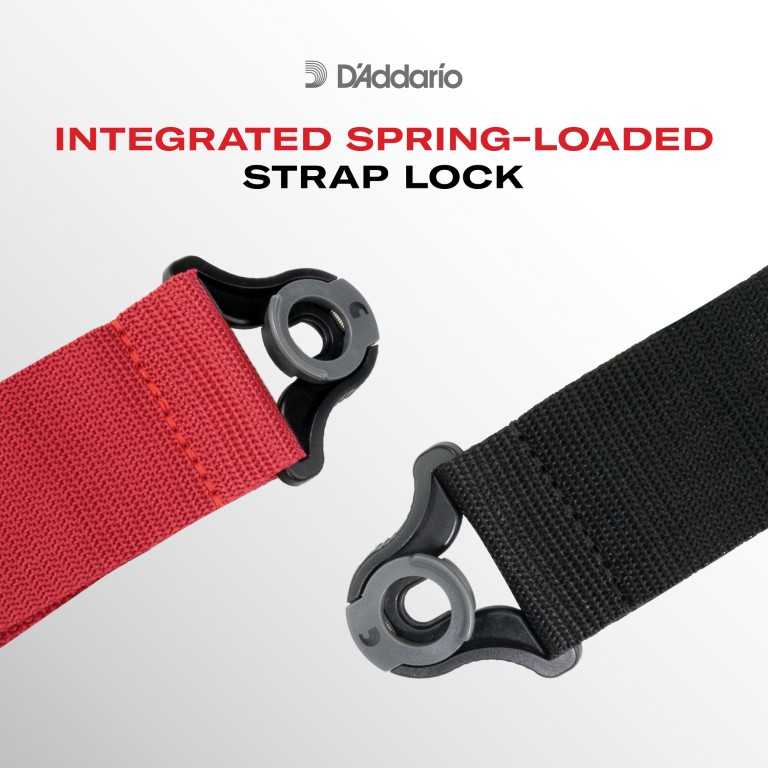 D'addario 50balpw01 Auto Lock Vintage Planet Waves, Lizards Green/purple - Guitar strap - Variation 2