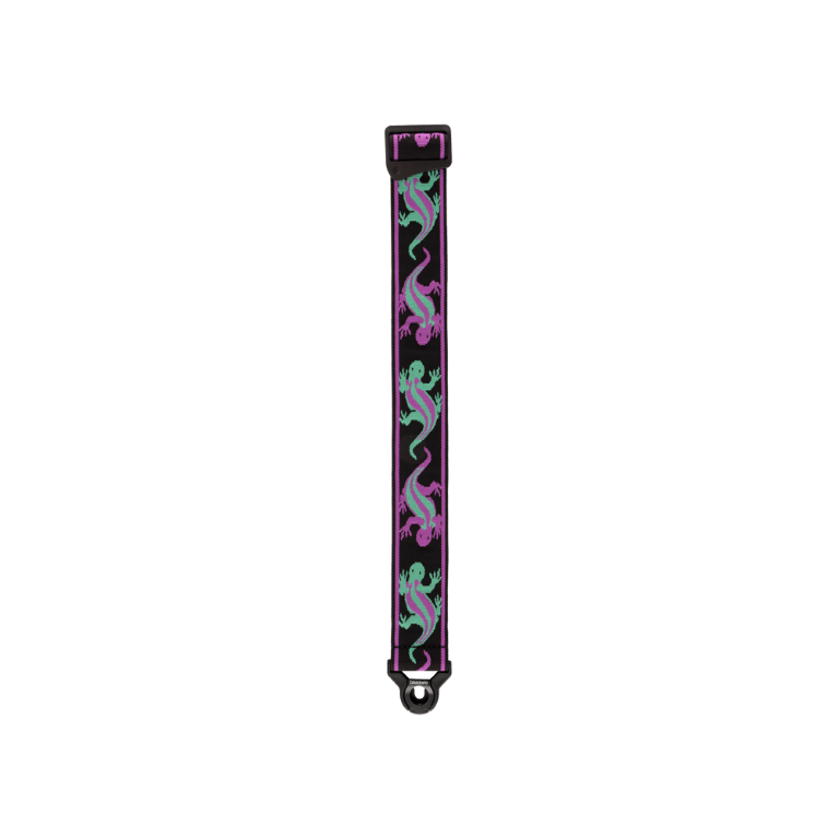D'addario 50balpw01 Auto Lock Vintage Planet Waves, Lizards Green/purple - Guitar strap - Variation 4