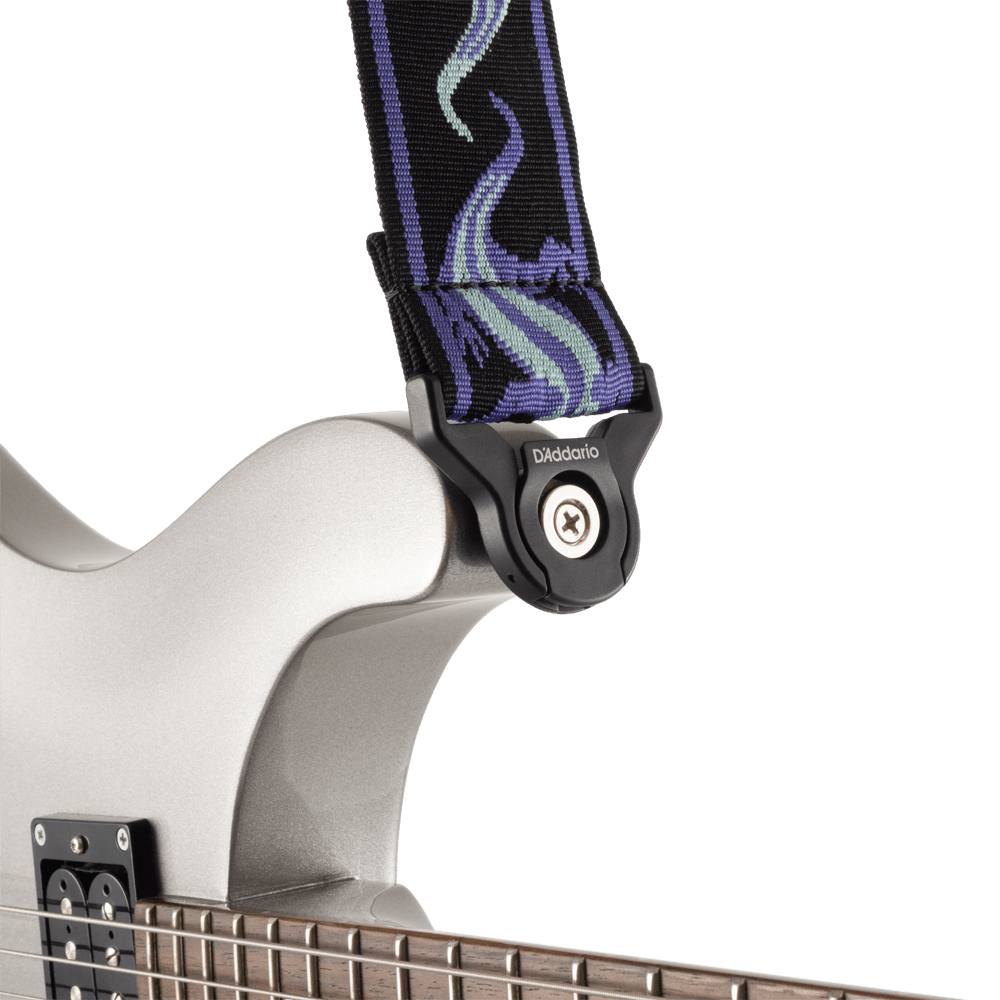 D'addario 50balpw02 Auto Lock Vintage Planet Waves, Lizards Green/blue - Guitar strap - Variation 2