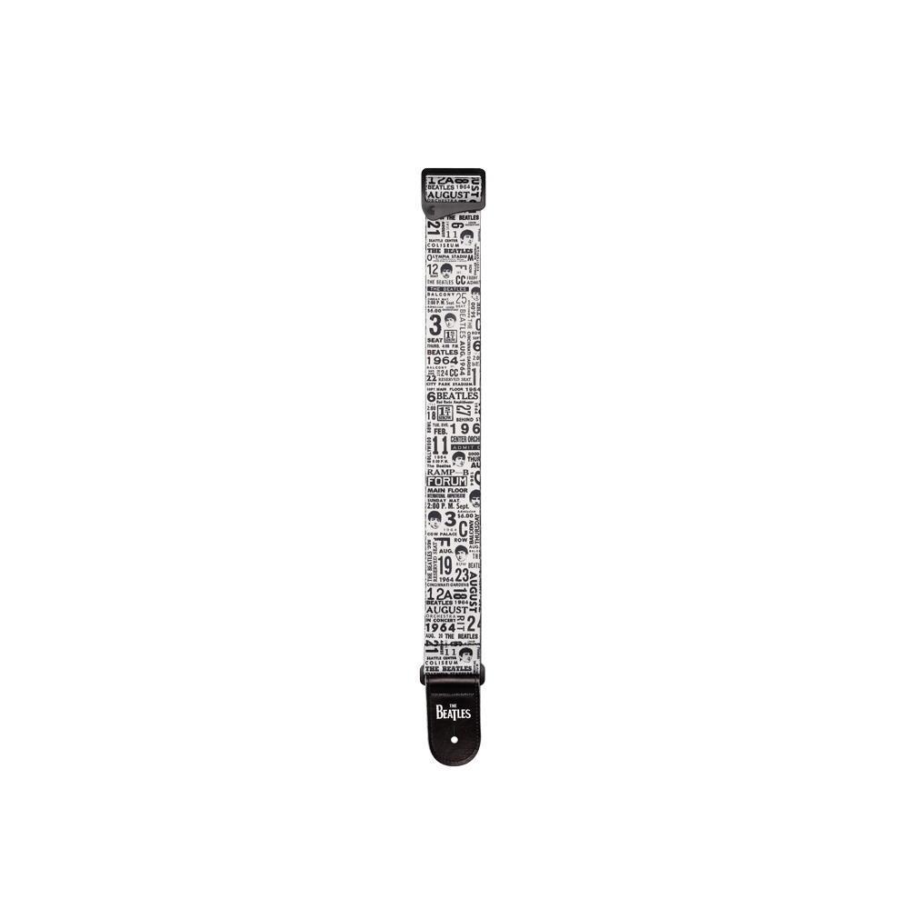 D'addario 50btl13 Beatles 1964 Us Tour Ticket Stubs Guitar Strap, Black And White - Guitar strap - Variation 2