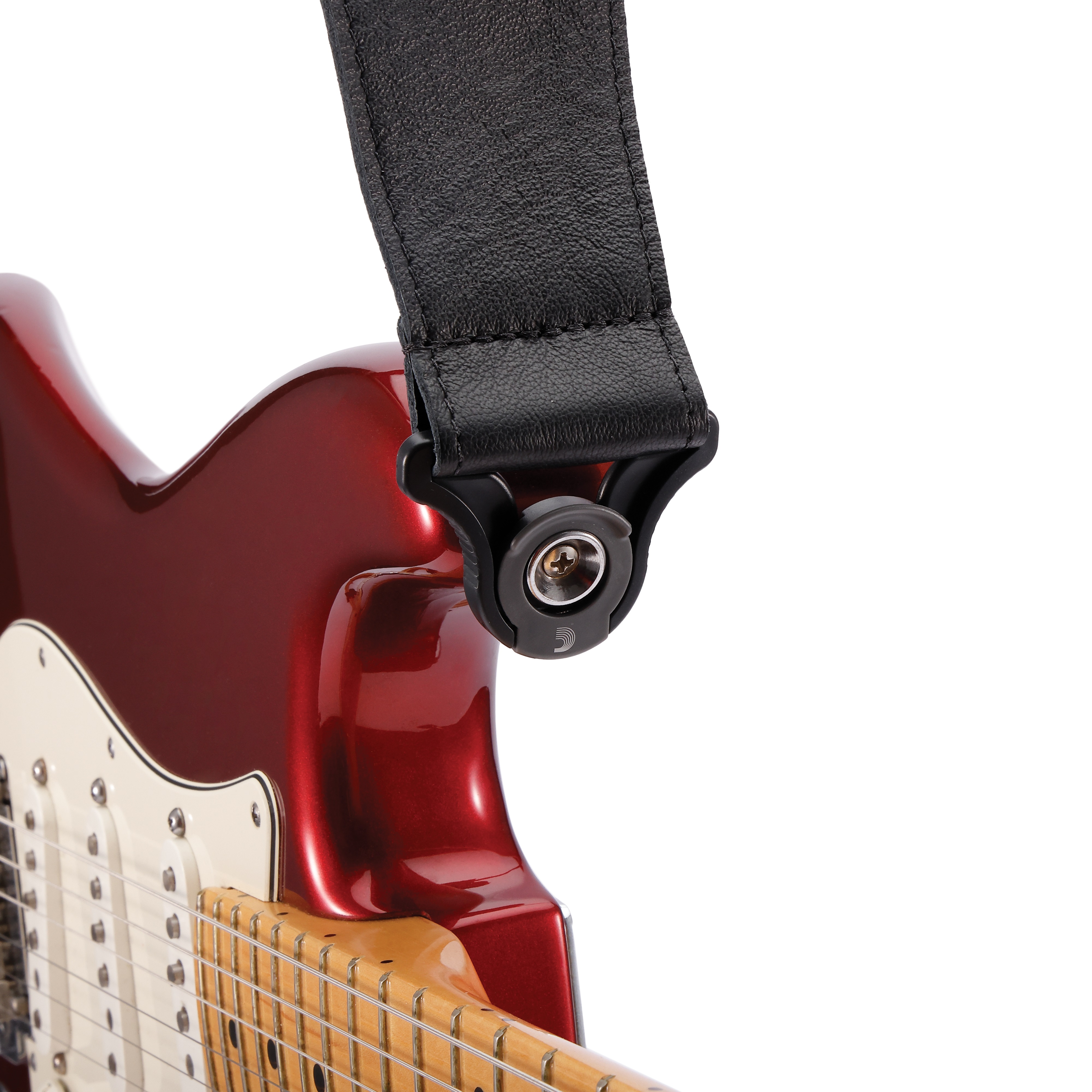 D'addario Auto Lock Cuir Guitar Strap Black Largeur 6,3 Cm - Guitar strap - Variation 3