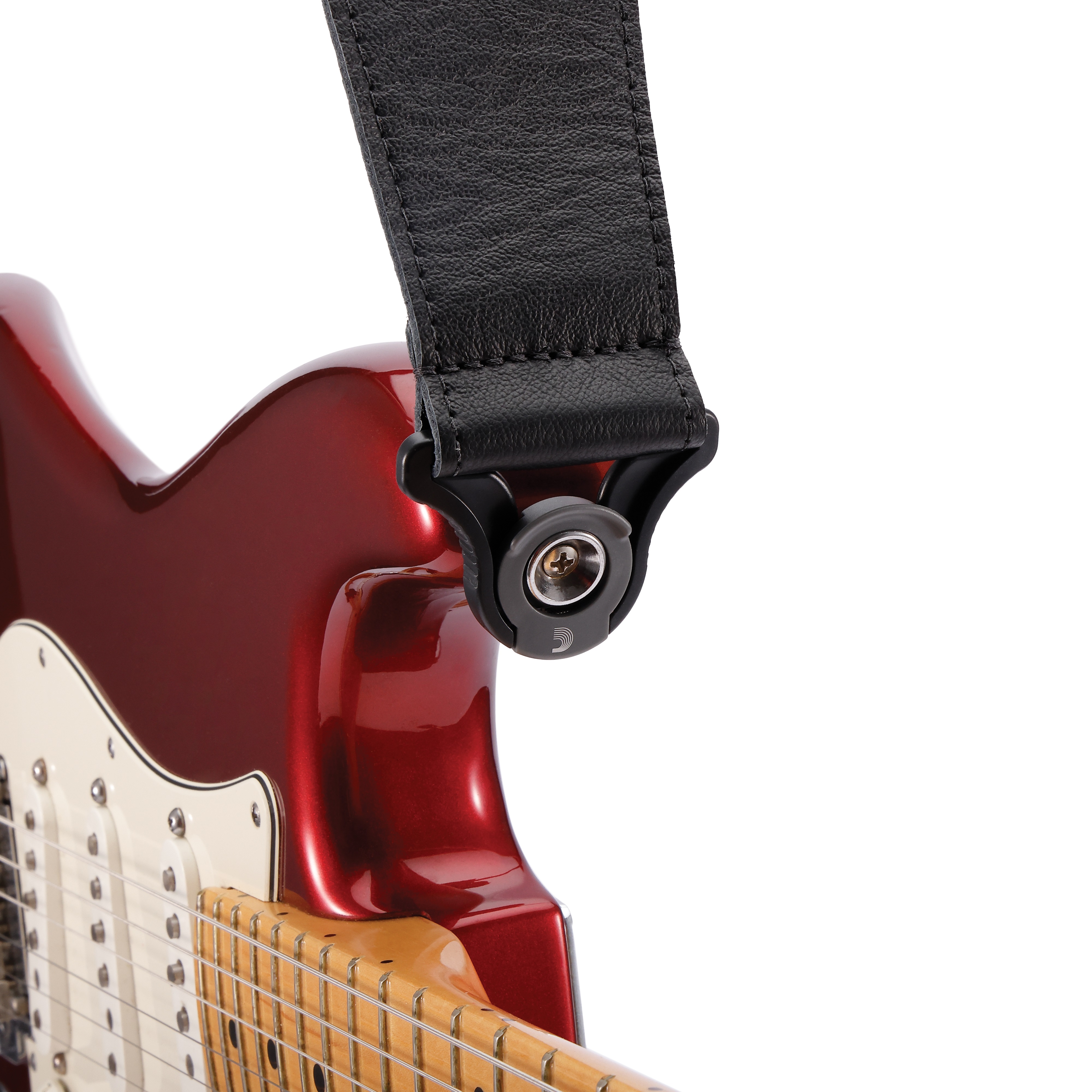 D'addario Auto Lock Cuir Guitar Strap Black Largeur 7,6 Cm - Guitar strap - Variation 3