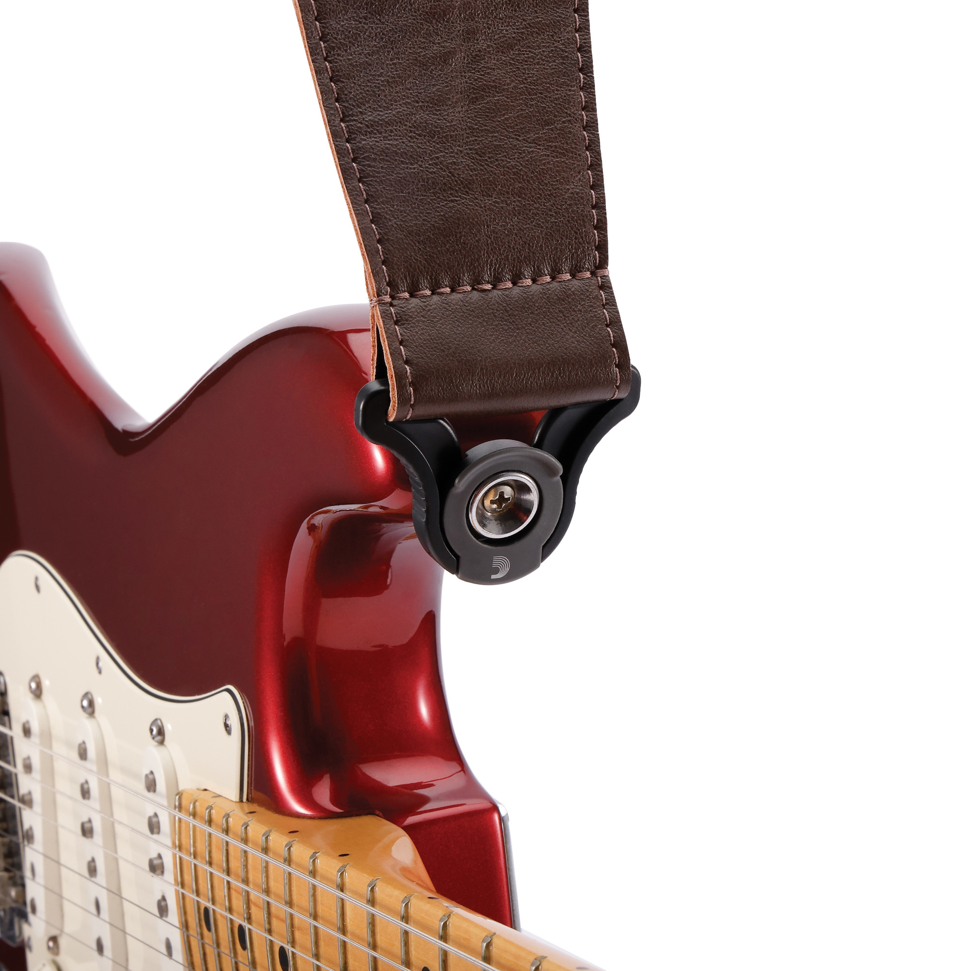 D'addario Auto Lock Cuir Guitar Strap Brown Largeur 7,6 Cm - Guitar strap - Variation 3