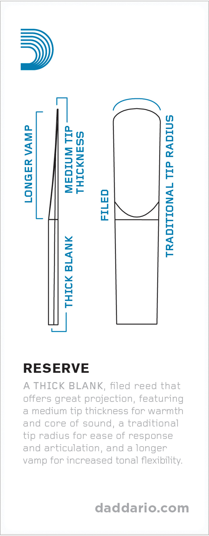 D'addario Der0525 - Clarinet reed - Variation 1