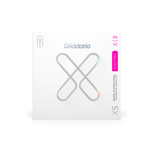 D'addario Cordes D'addario Xs Nickel Avec RevÊtement Pour Guitare Électrique, 09-42 Super Light, Pack De 3 Jeux - Electric guitar strings - Variation 