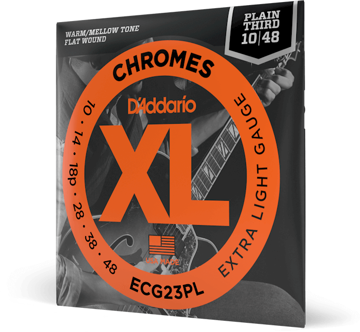 D'addario Jeu De 6 Cordes 10-48 Extra Light, Plain Third, Xl Chromes Electric Guitar Strings - Electric guitar strings - Main picture