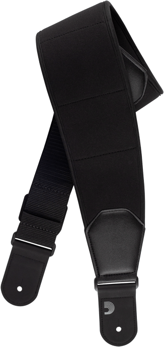 D'addario 35cft00 Comfort Neoprene Guitar Strap, Black - Guitar strap - Main picture