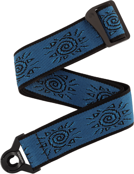 D'addario 50balpw04 Auto Lock Vintage Planet Waves, Suns/blue - Guitar strap - Main picture
