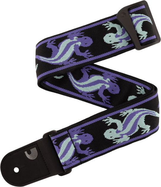 D'addario 50pw02 Vintage Planet Waves Lizards, Green/blue - Guitar strap - Main picture