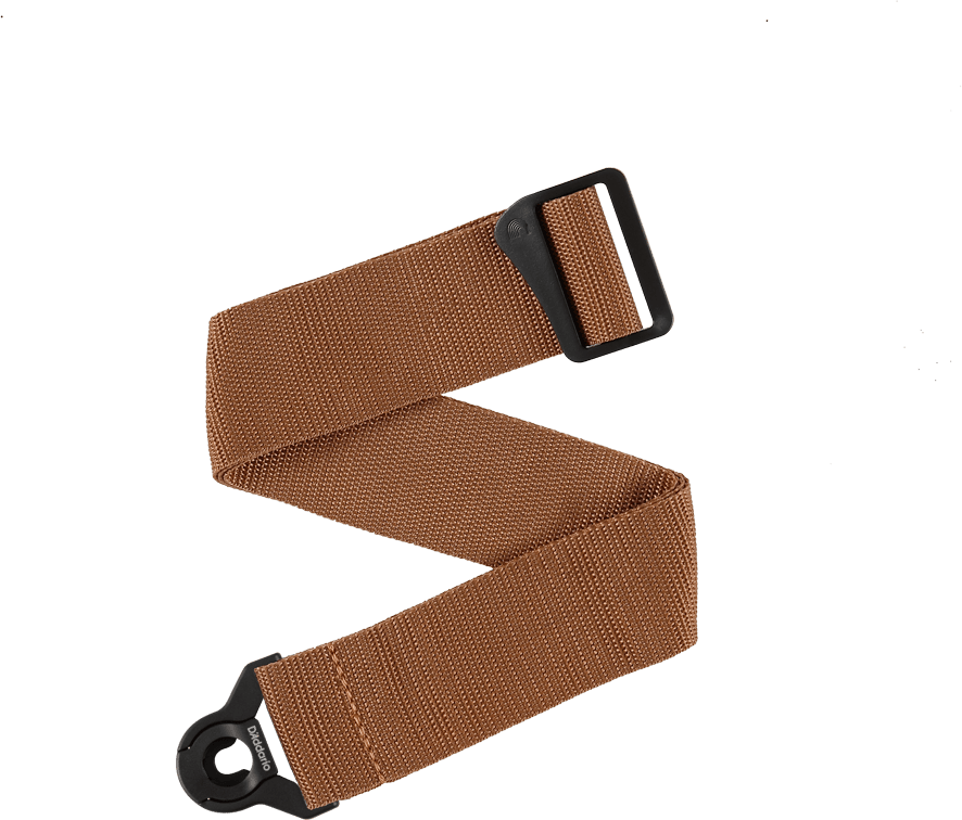 D'addario Auto Lock Guitar Strap, Brown - Guitar strap - Main picture