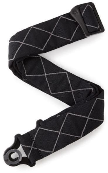 Guitar strap D'addario Auto Lock Strap Black Padded Diamonds