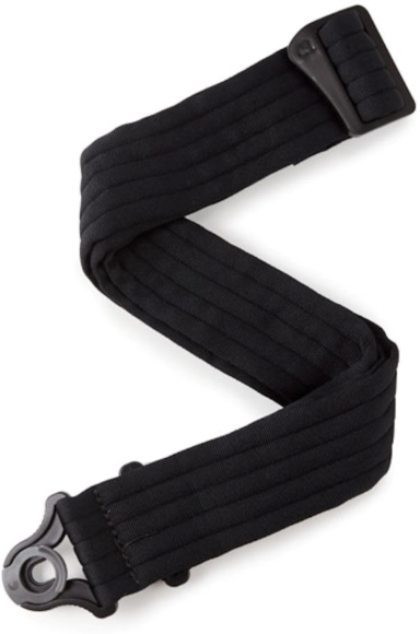 D'addario Auto Lock Strap Black Padded Stripes - Guitar strap - Main picture