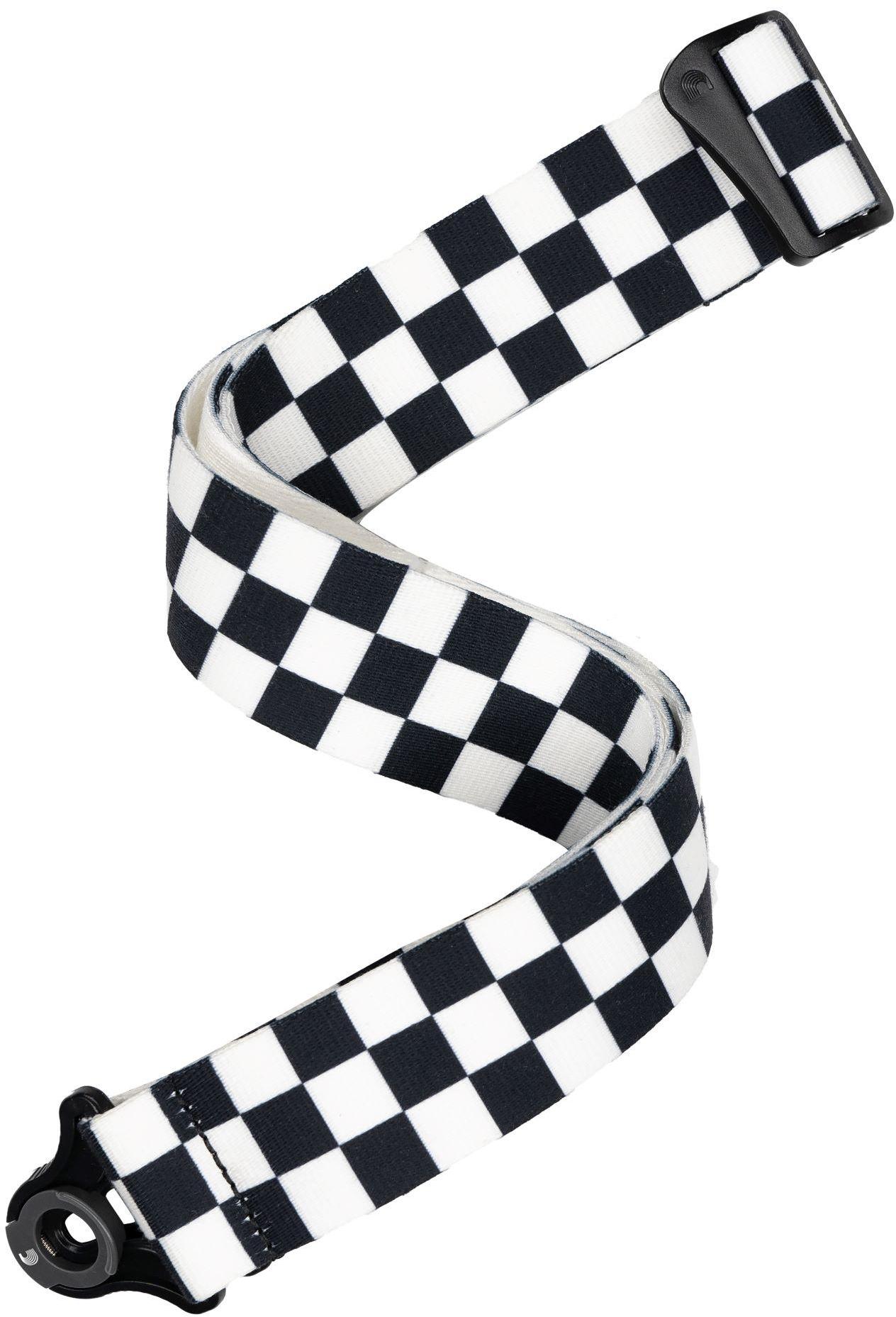 Guitar strap D'addario Auto Lock Strap Skater Checkerboard