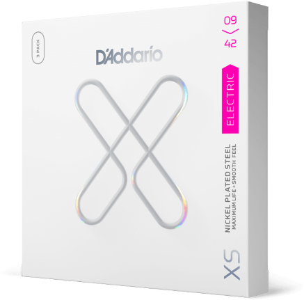 D'addario Cordes D'addario Xs Nickel Avec RevÊtement Pour Guitare Électrique, 09-42 Super Light, Pack De 3 Jeux - Electric guitar strings - Main pictu