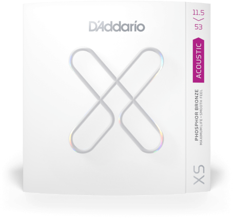 D'addario Cordes Xs Phosphor Bronze Avec RevÊtement Pour Guitare Acoustique, 11.5-53 Custom Light Plus - Acoustic guitar strings - Main picture