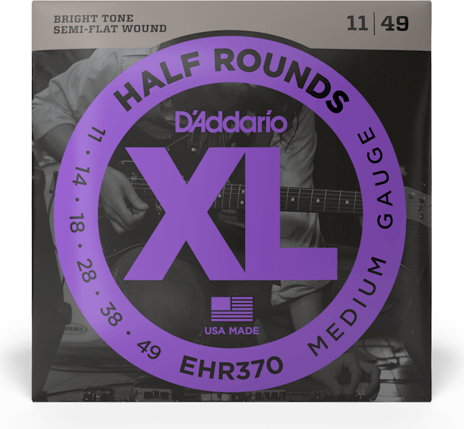 D'addario Jeu De 6 Cordes Ehr370 Electric Half Rounds Medium 11-49 - Electric guitar strings - Main picture