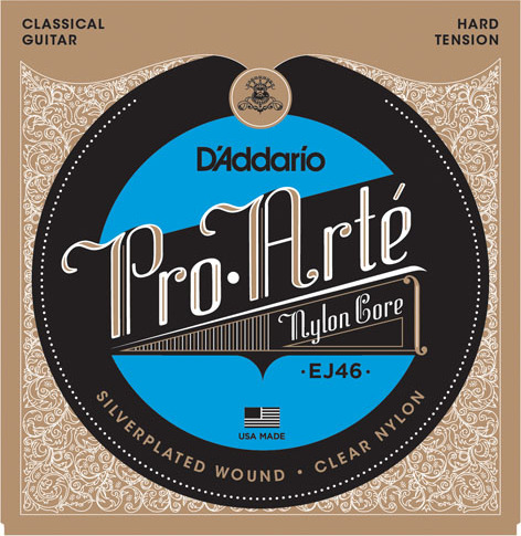 D'addario Jeu De 6 Cordes Ej46 Pro Arte Classical Nylon Core - Hard Tension - Nylon guitar strings - Main picture