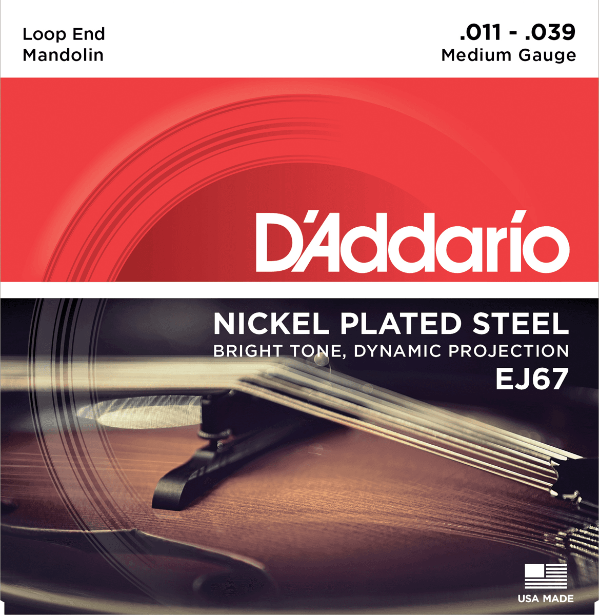 D'addario Ej67 Mandoline Light  .011 - .039 - Mandoline strings - Main picture