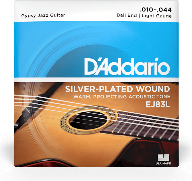 D'addario Ej83l Acoustic Gipsy Jazz Regular Light Ball End 10-44 - Acoustic guitar strings - Main picture