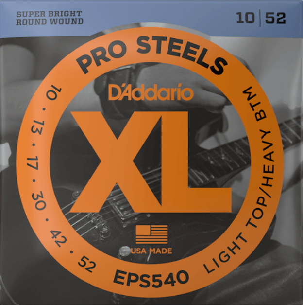 D'addario Eps540 Prosteels Round Wound Electric Guitar 6c 10-52 - Electric guitar strings - Main picture