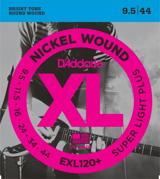 D'addario Exl120+ Nickel Round Wound Super Light Plus 9.5-44 - Electric guitar strings - Main picture