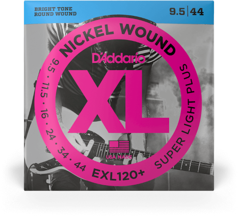 D'addario Jeu De 6 Cordes Exl120+ Nickel Round Wound Super Light Plus 9.5-44 - Electric guitar strings - Main picture