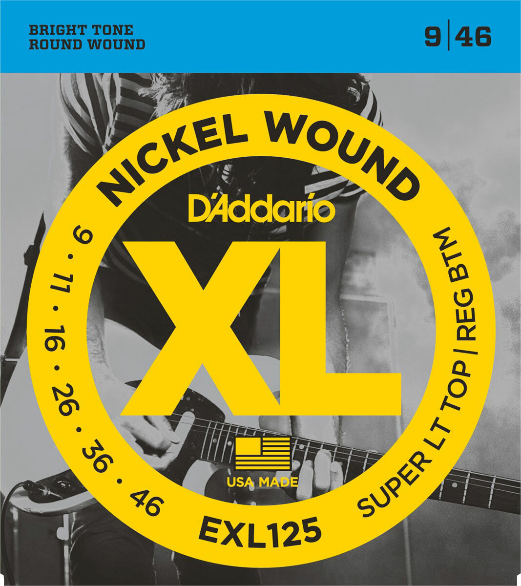 D'addario Jeu De 6 Cordes Exl125 Nickel Round Wound Sltrb 9-46 - Electric guitar strings - Main picture