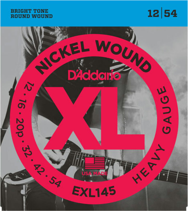 D'addario Jeu De 6 Cordes Exl145 Nickel Round Wound Heavy 12-54 - Electric guitar strings - Main picture