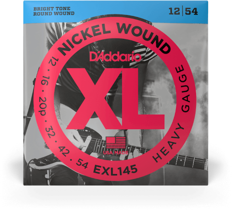D'addario Jeu De 6 Cordes Exl145 Nickel Round Wound Heavy 12-54 - Electric guitar strings - Main picture