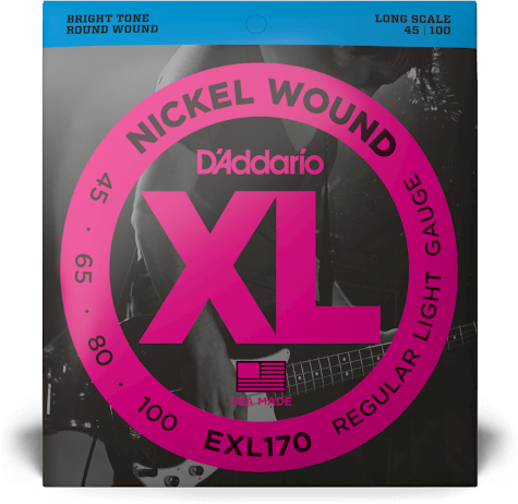D'addario Exl170 Nickel Wound Bass, Light, 45-100, Long Scale - Electric bass strings - Main picture