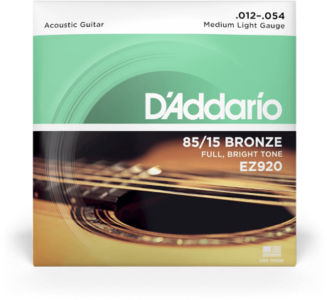 D'addario Ez920 85/15 Bronze Acoustic Guitar Strings, Medium Light, 12-54 - Acoustic guitar strings - Main picture