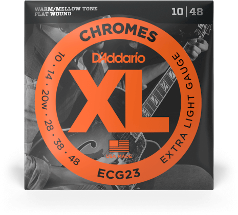 D'addario Jeu De 6 Cordes Guit. Elec. 6c Chromes Jazz 010.048 Ecg23 - Electric guitar strings - Main picture