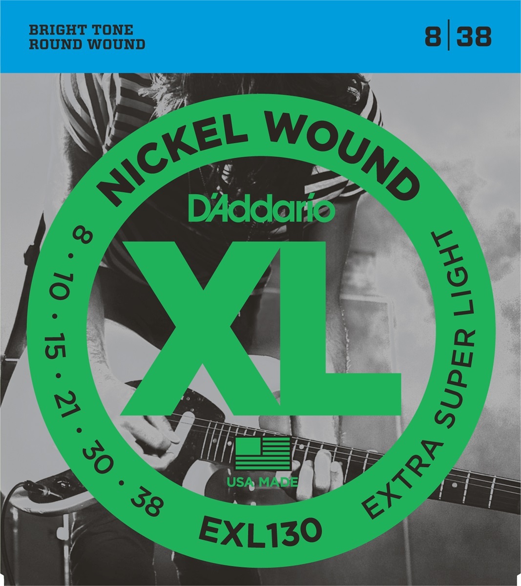 D'addario Jeu De 6 Cordes Guit. Elec. 6c Nickel Wound 008.038 Exl130 - Electric guitar strings - Main picture