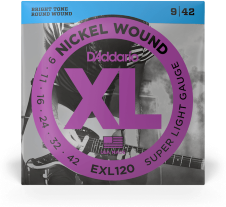 D'addario Jeu De 6 Cordes Guit. Elec. 6c Nickel Wound 009.042 Exl120 - Electric guitar strings - Main picture