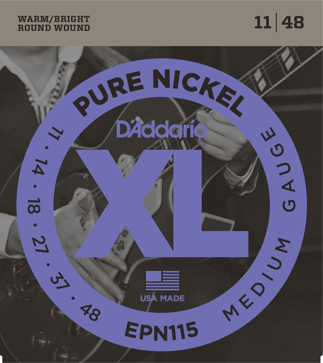 D'addario Jeu De 6 Cordes Guit. Elec. 6c Xl Pure Nickel 011.048 Epn115 - Electric guitar strings - Main picture