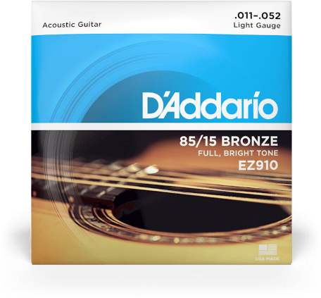 D'addario Jeu De 6 Cordes Guit. Folk 6c 85.15 American Bronze 011.052 Ez910 - Acoustic guitar strings - Main picture