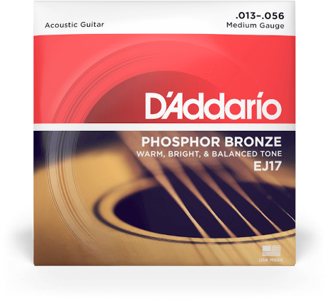 D'addario Jeu De 6 Cordes Guit. Folk 6c Phosphor Bronze 013.056 Ej17 - Acoustic guitar strings - Main picture