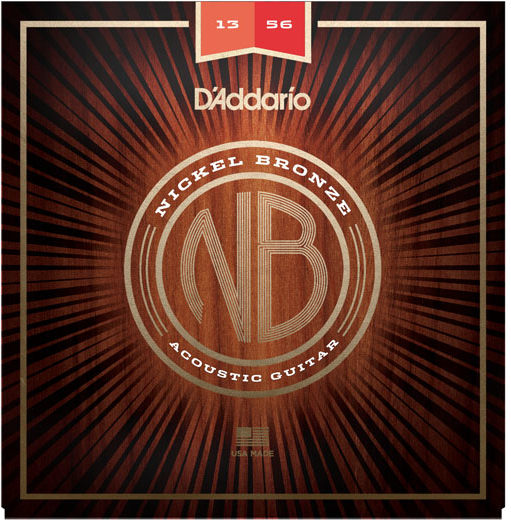 D'addario Nickel Bronze Acoustic Guitar Nb1356 Medium 13-56 - Acoustic guitar strings - Main picture