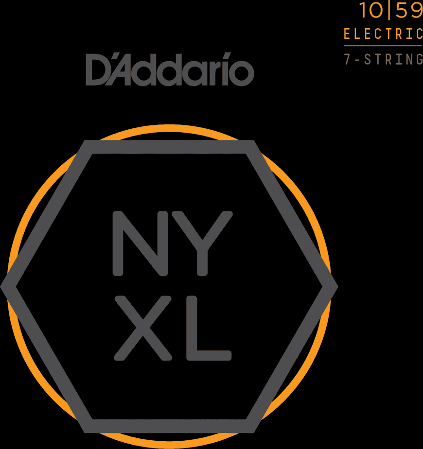 D'addario Nyxl1059 Nickel Round Wound Electric Guitar 7c 10-59 - Electric guitar strings - Main picture