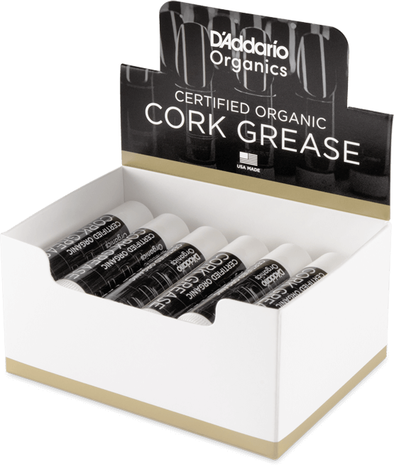 D'addario Odcrkgr12 Organic Cork Grease, Box Of 12 Tubes - Lubricant for brass - Main picture