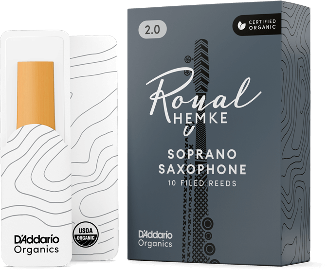 D'addario Rhkp10ssx400 Royal Hemke Organic Soprano Saxophone Reeds, Strength 4.0, 10-pack - Saxphone reed - Main picture